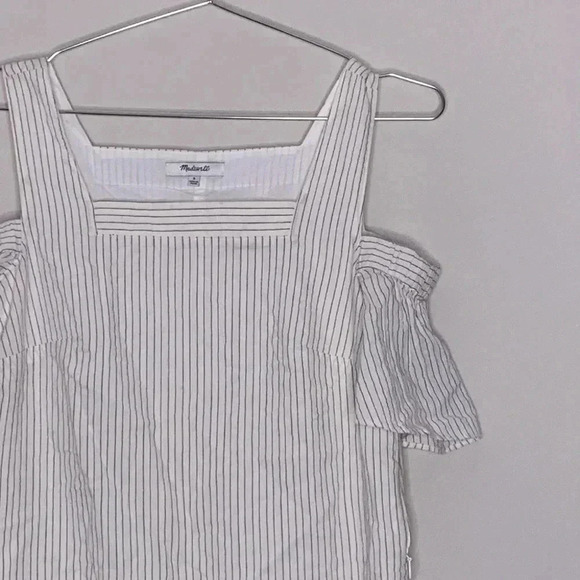 Madewell Striped Cold-Shoulder Dress Size 0 - Picture 3 of 7